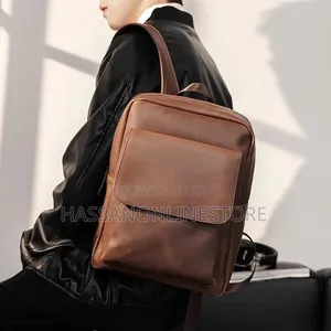 Crazy Horse Leather Trend Backpack Casual Student Computer Bag