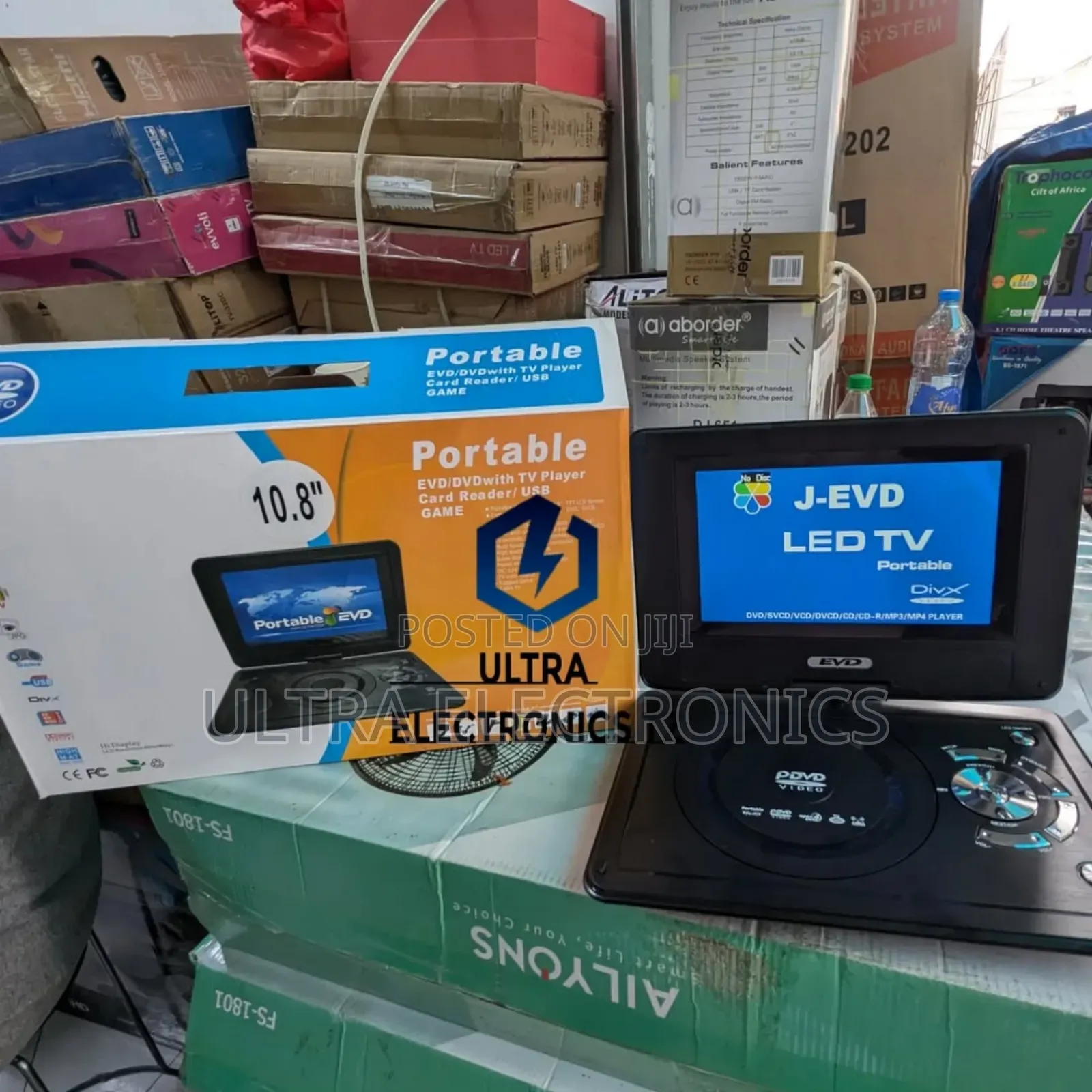 Portable Evd/ DVD Player With Tv Player / Video Cd
Size:- 10.8"