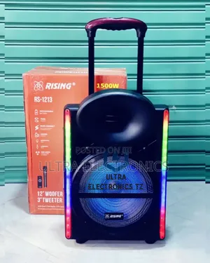 Rising 1500w Rechargeable Speaker 12" Woofer With 3" Tweeter and Mic