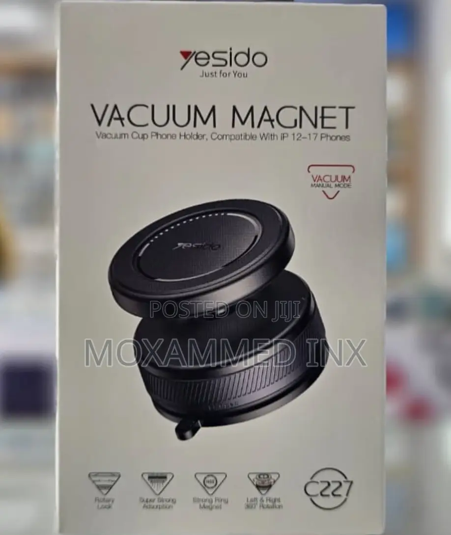 C227 Yesido Vacuum Magnet Phone Holder 360 Rotation Rotary Lock