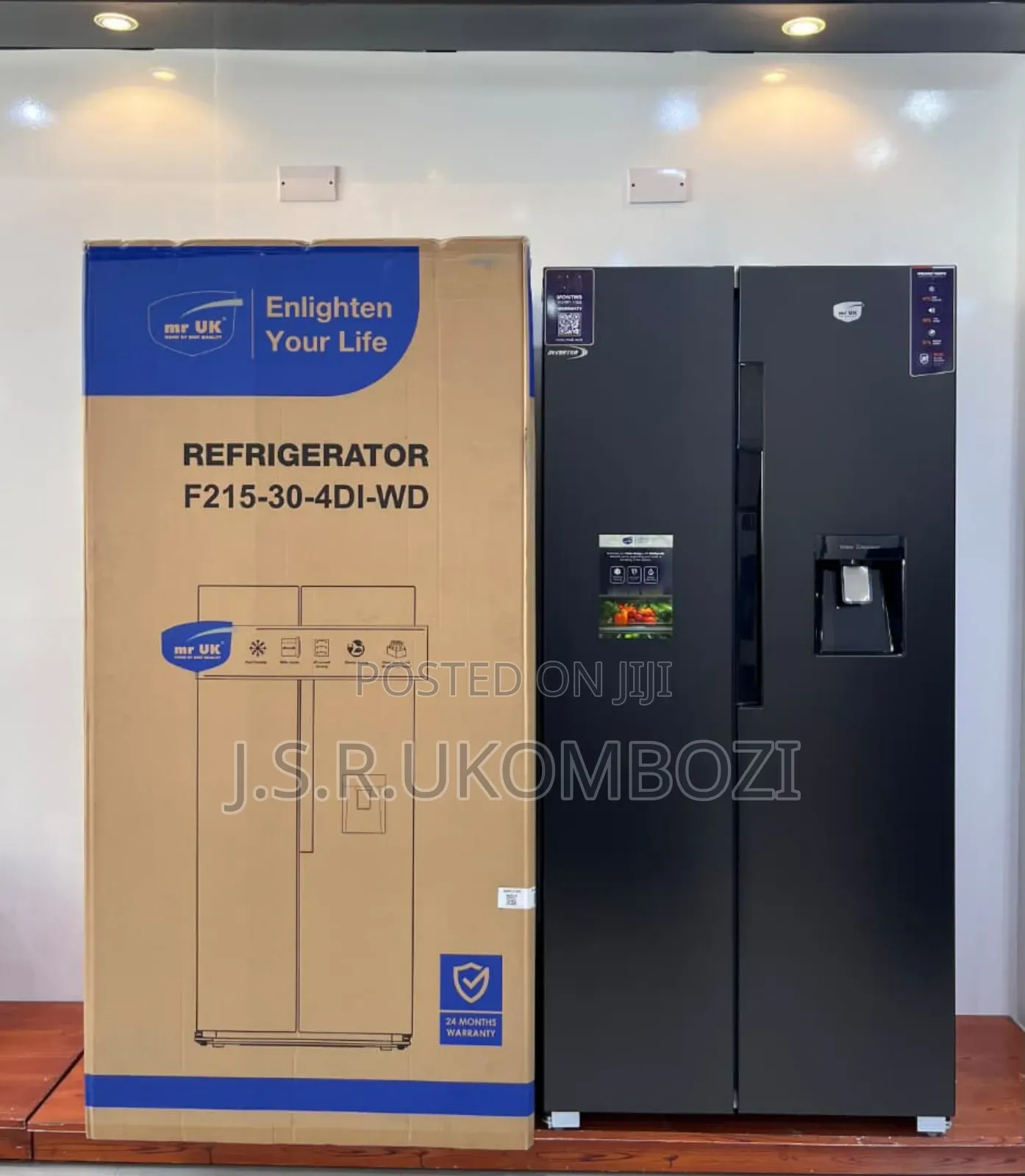 Fridge Uk F215- Side by Side - Water Dispenser - 430l