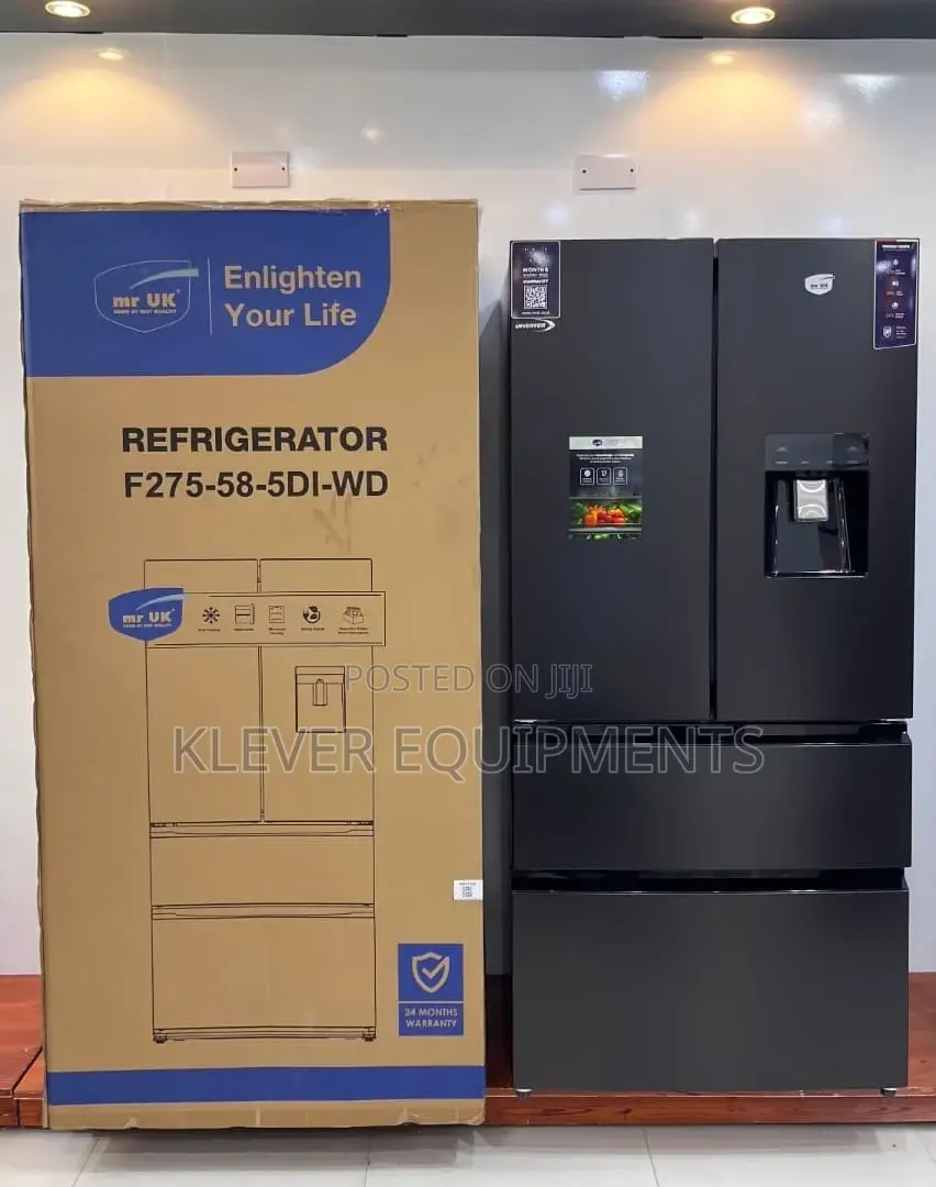 Mr Uk French Doors Style Non Frost Fridge Model: Uk F275-58-5di0wd