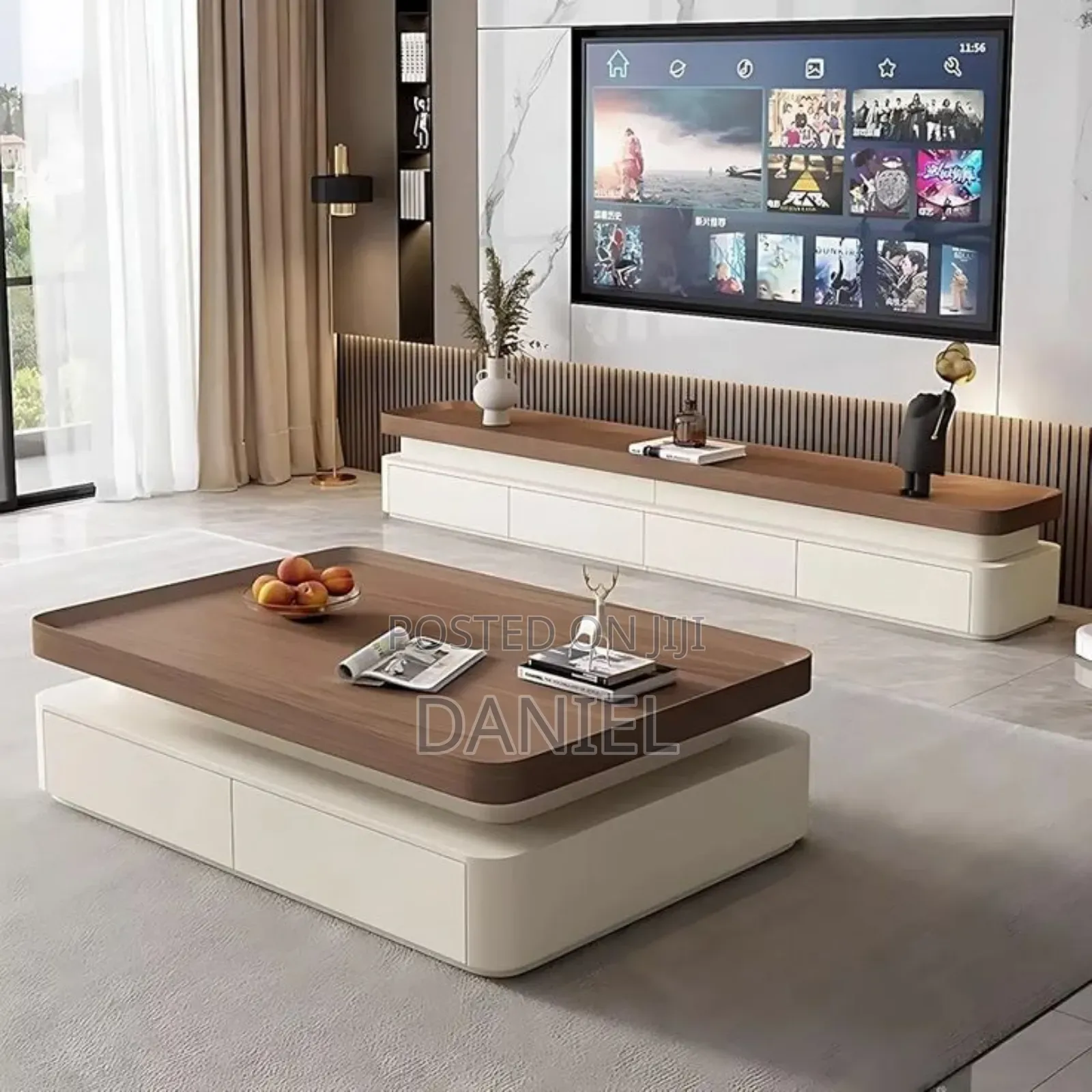 Living Room Set Coffee Table Na Tv Showcase