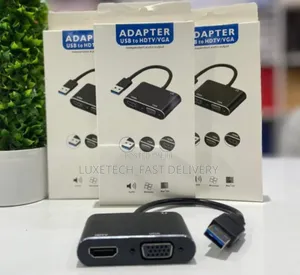 Usb to Hdmi/Vga Adapter Compatible With Windows 7/8/10/11 and Mac Os