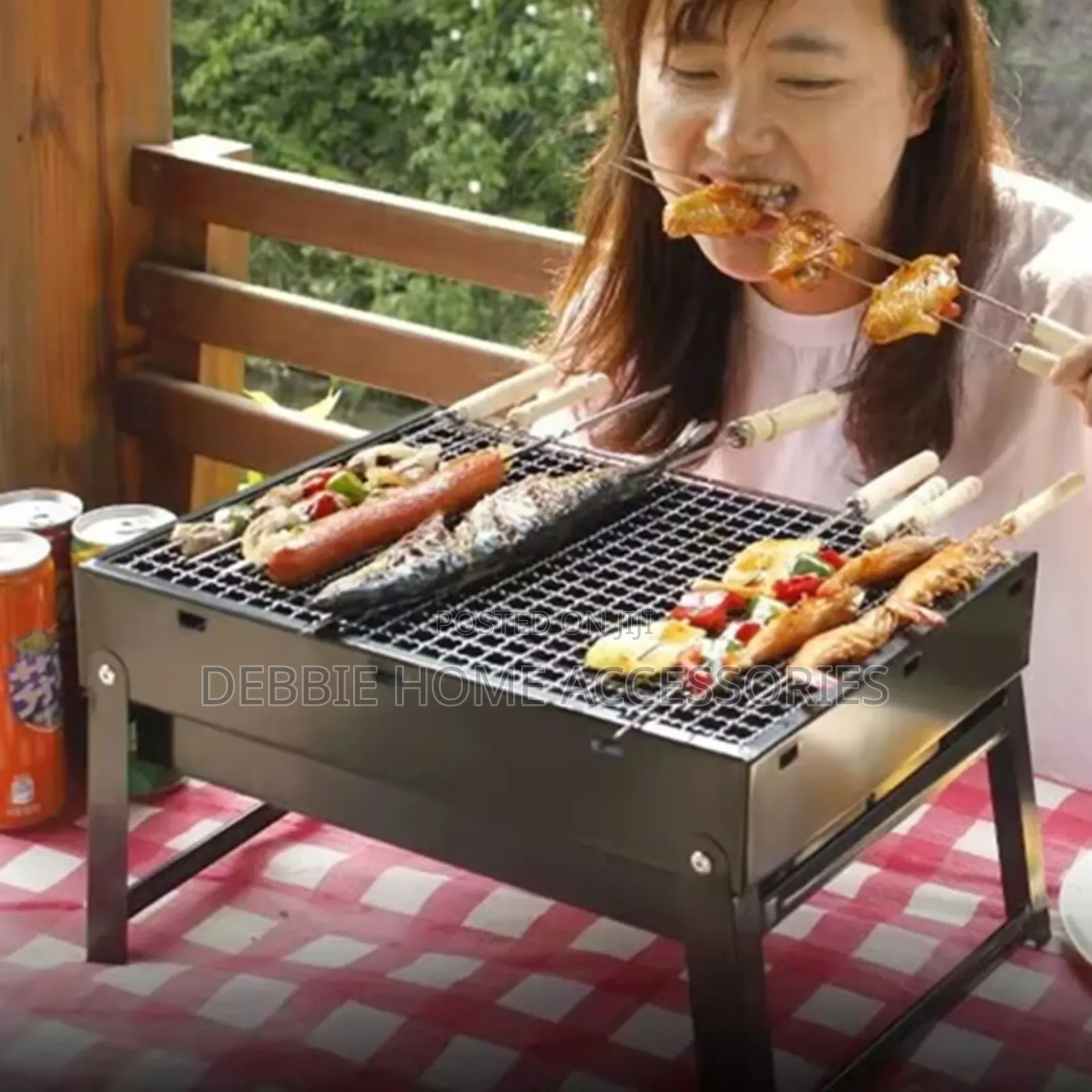 Portable Foldable Steel BBQ Grills (Charcoal Use)