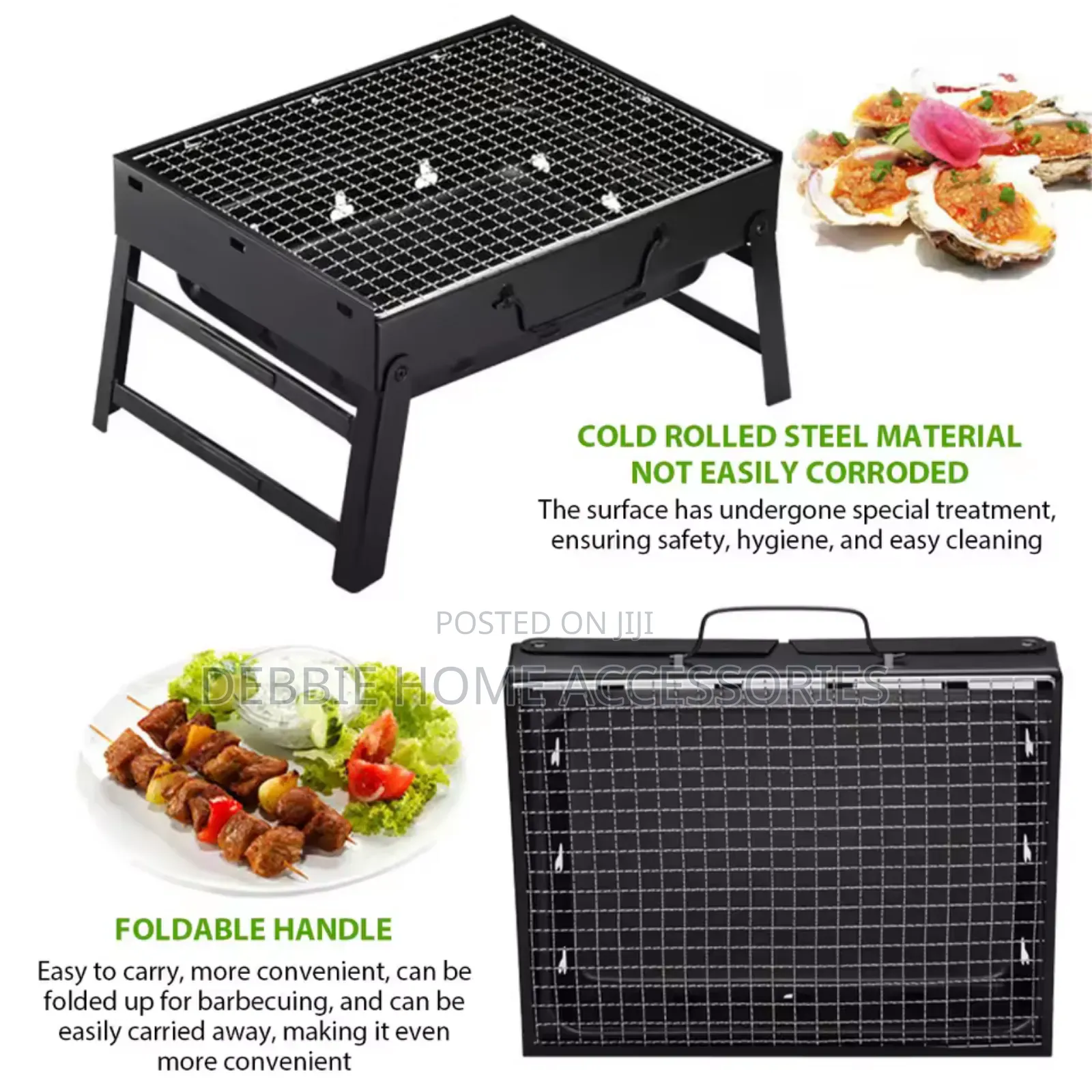 Portable Foldable Steel BBQ Grills (Charcoal Use)