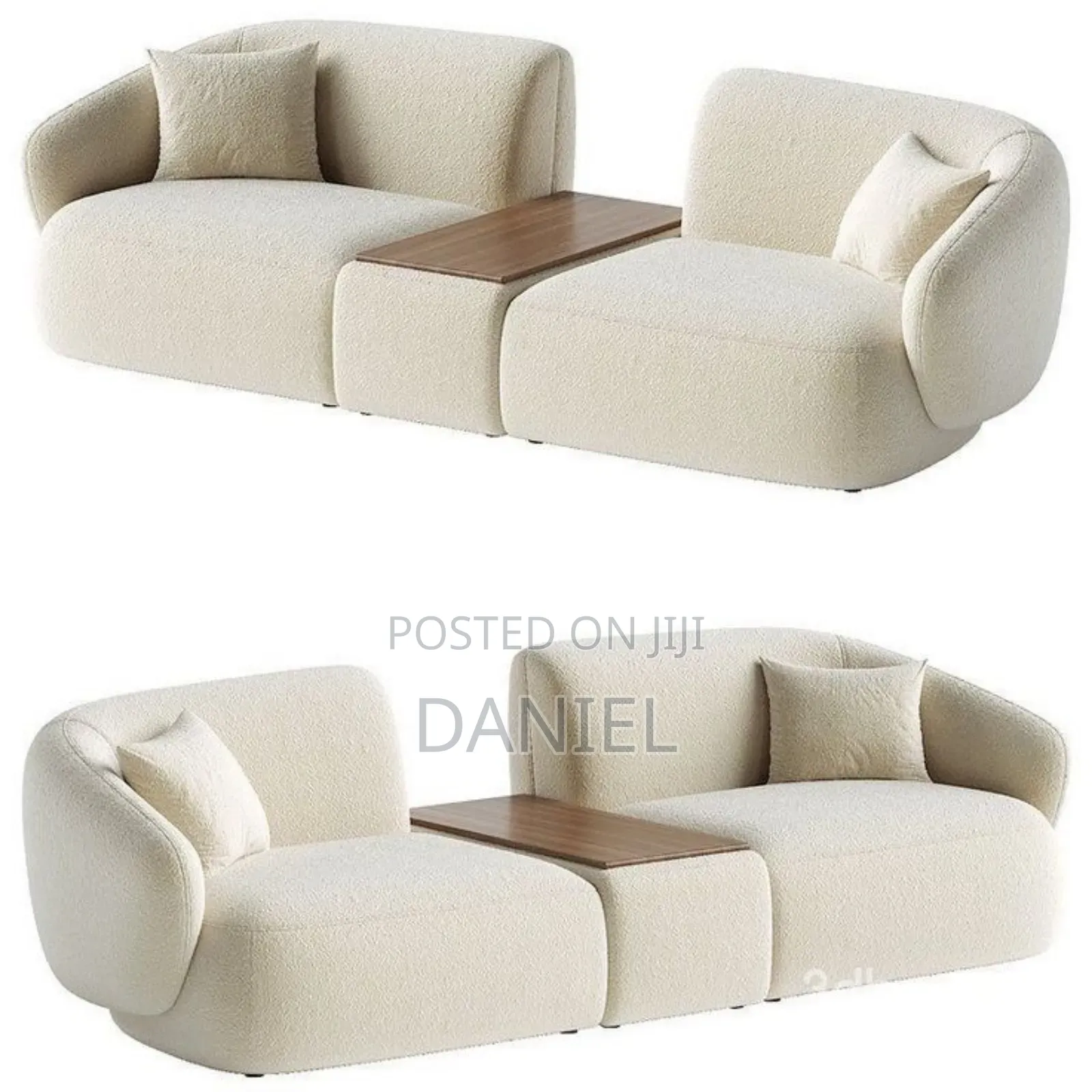 Sofa Set Ya Watu Wa Nne Cream Color