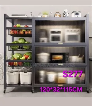 Freestanding Metal Kitchen Storage Cabinet.