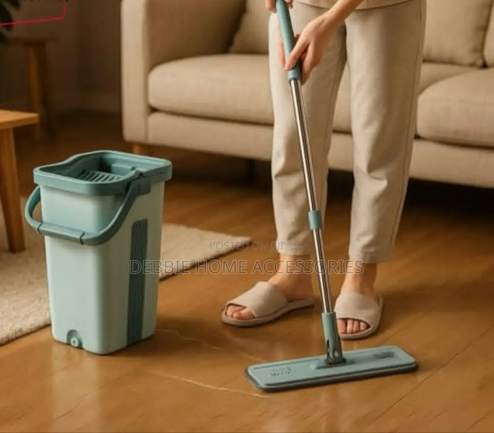 Mini-Flat Squeeze Mop With Bucket