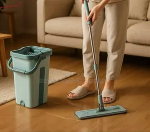 Mini-Flat Squeeze Mop With Bucket