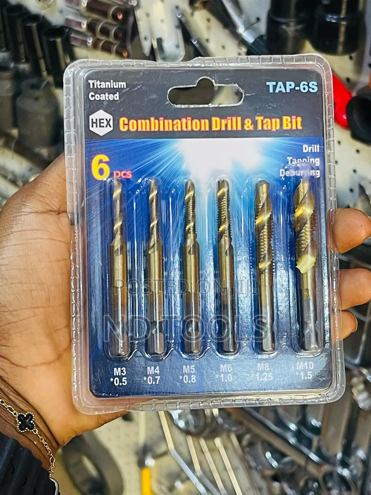 Combination Drill Bit Set 6pcs Titanium