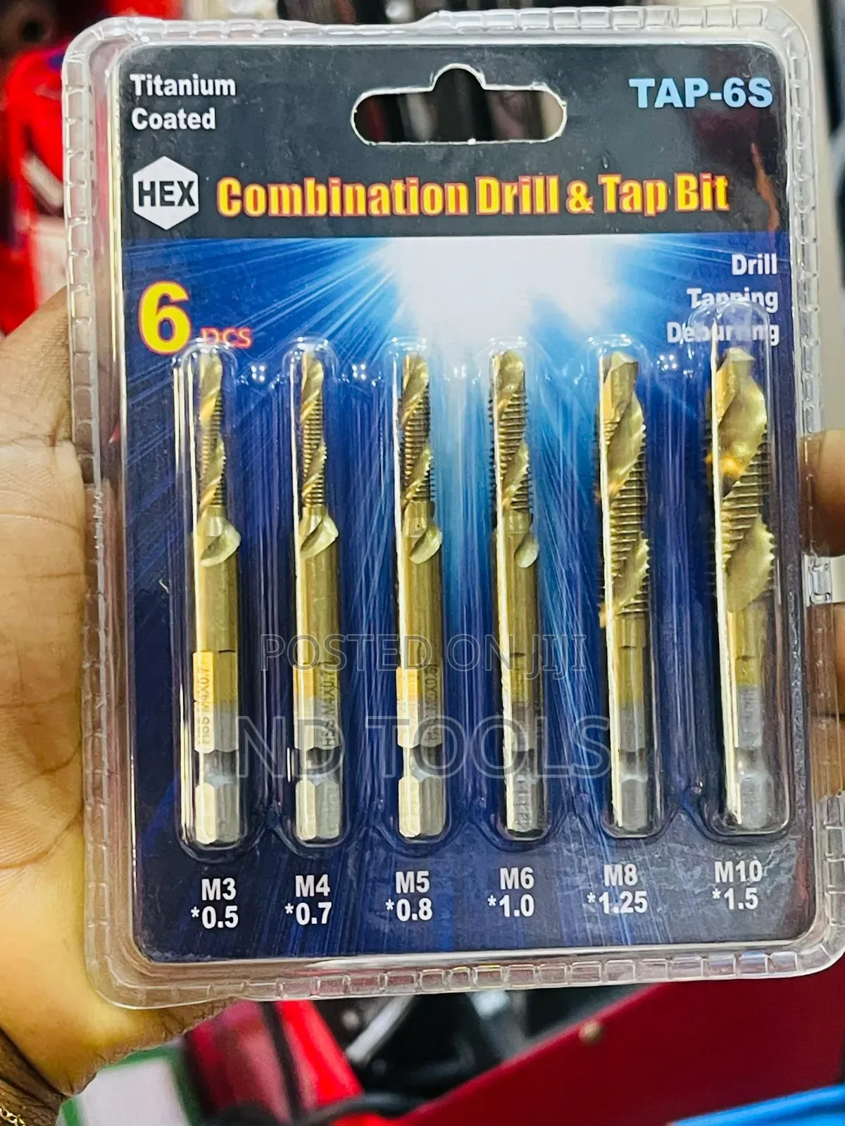 Combination Drill Bit Set 6pcs Titanium