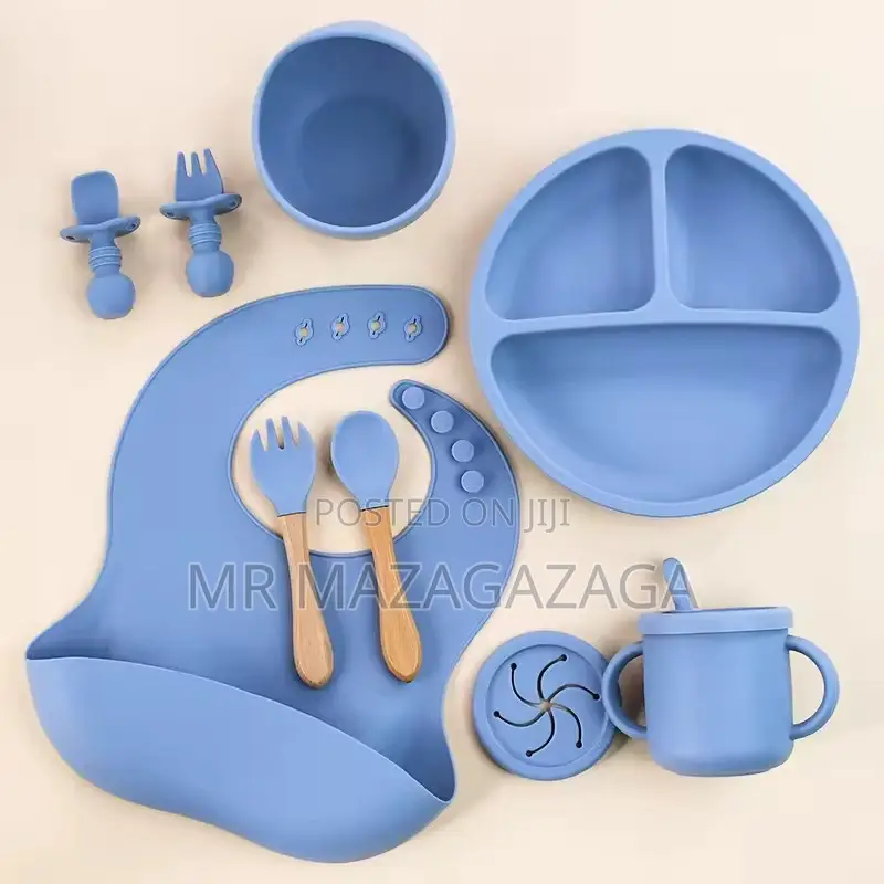 Silicone Baby Feeding Set – 8 PCS