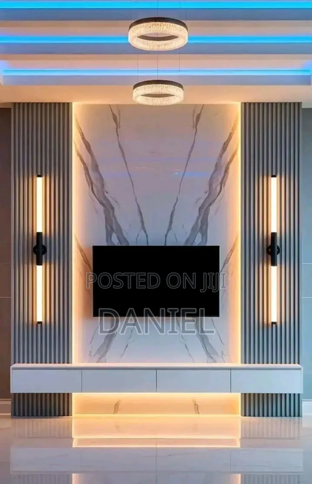 Wall Tv Unit With Led Lights