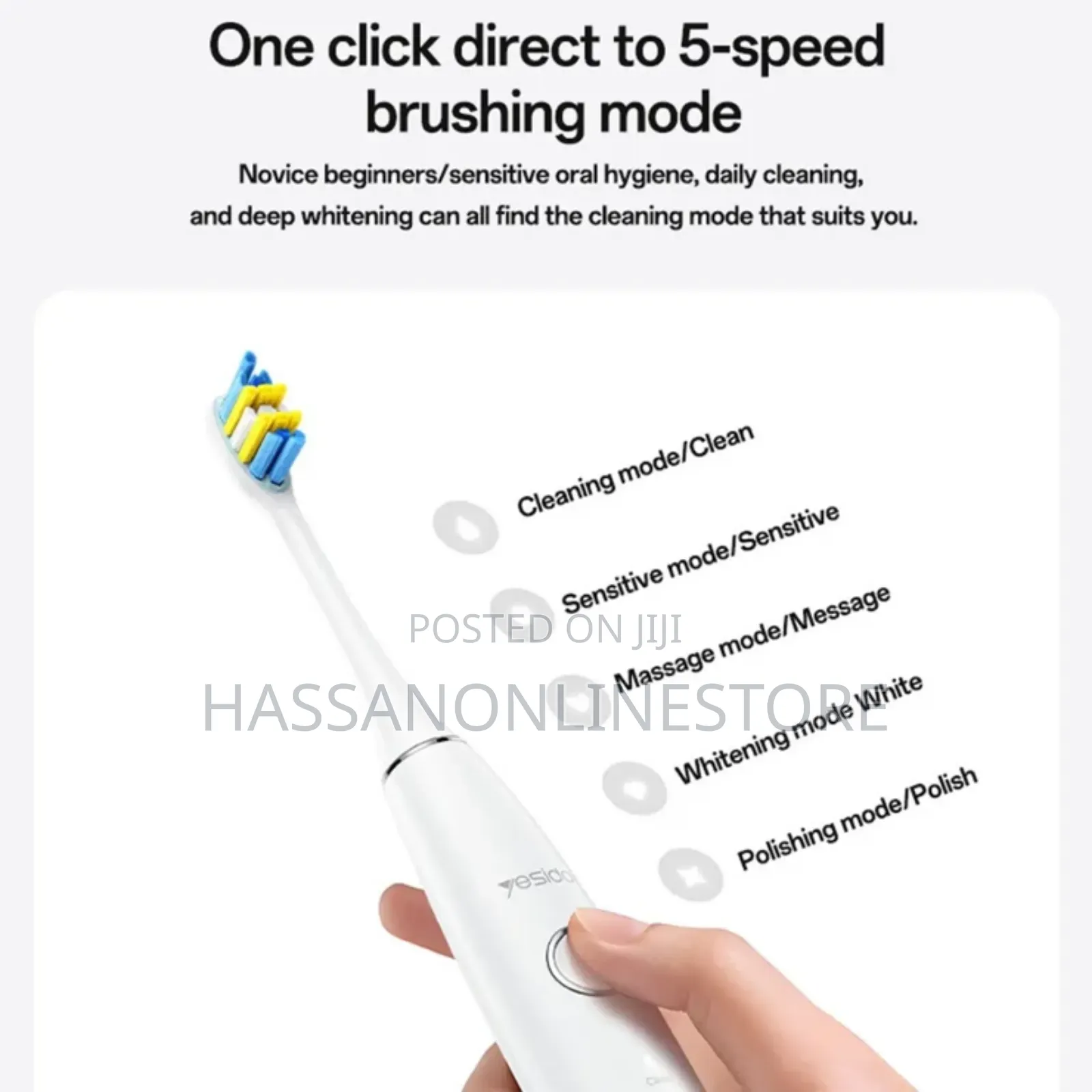 Yesido Mg24 Ipx7 Waterproof Sonic Toothbrush