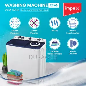 Impex Wm 4205 12kg Semi-Automatic Washing Machine – Brand New