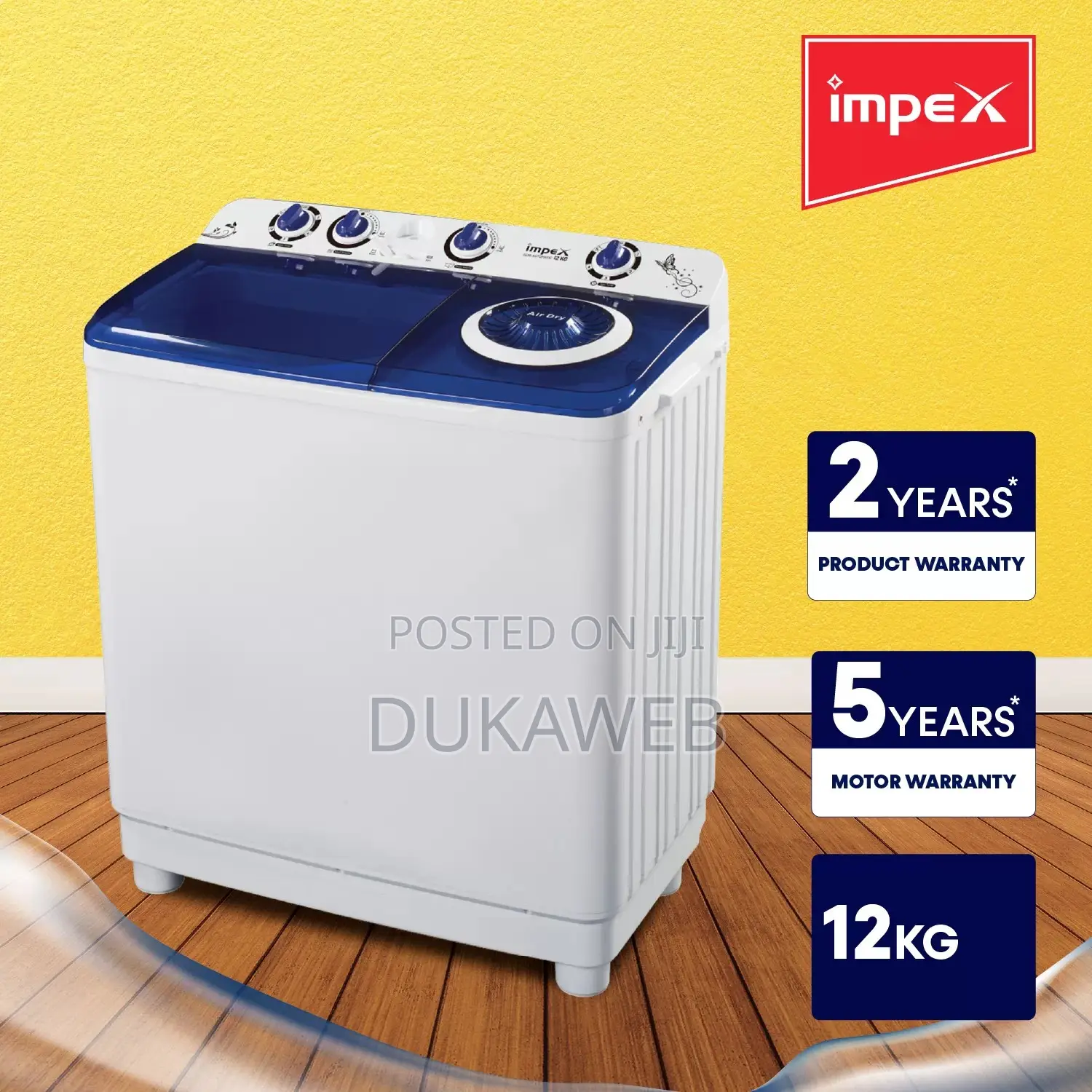 Impex Wm 4205 12kg Semi-Automatic Washing Machine – Brand New