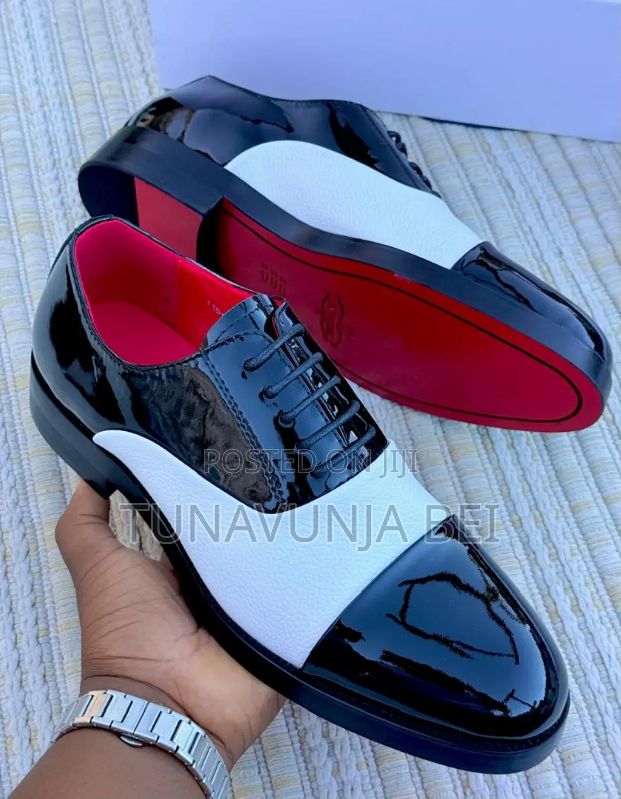 J.M Weston Black and White Shoes
