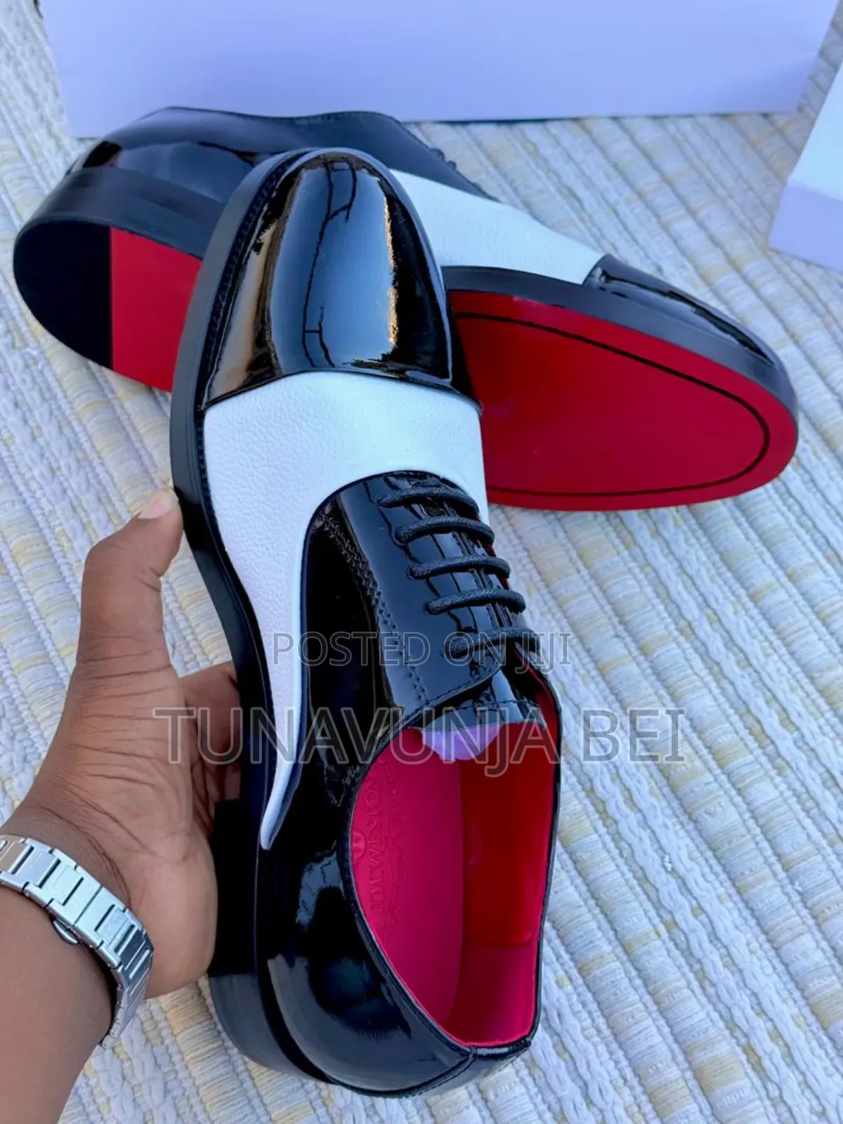 J.M Weston Black and White Shoes