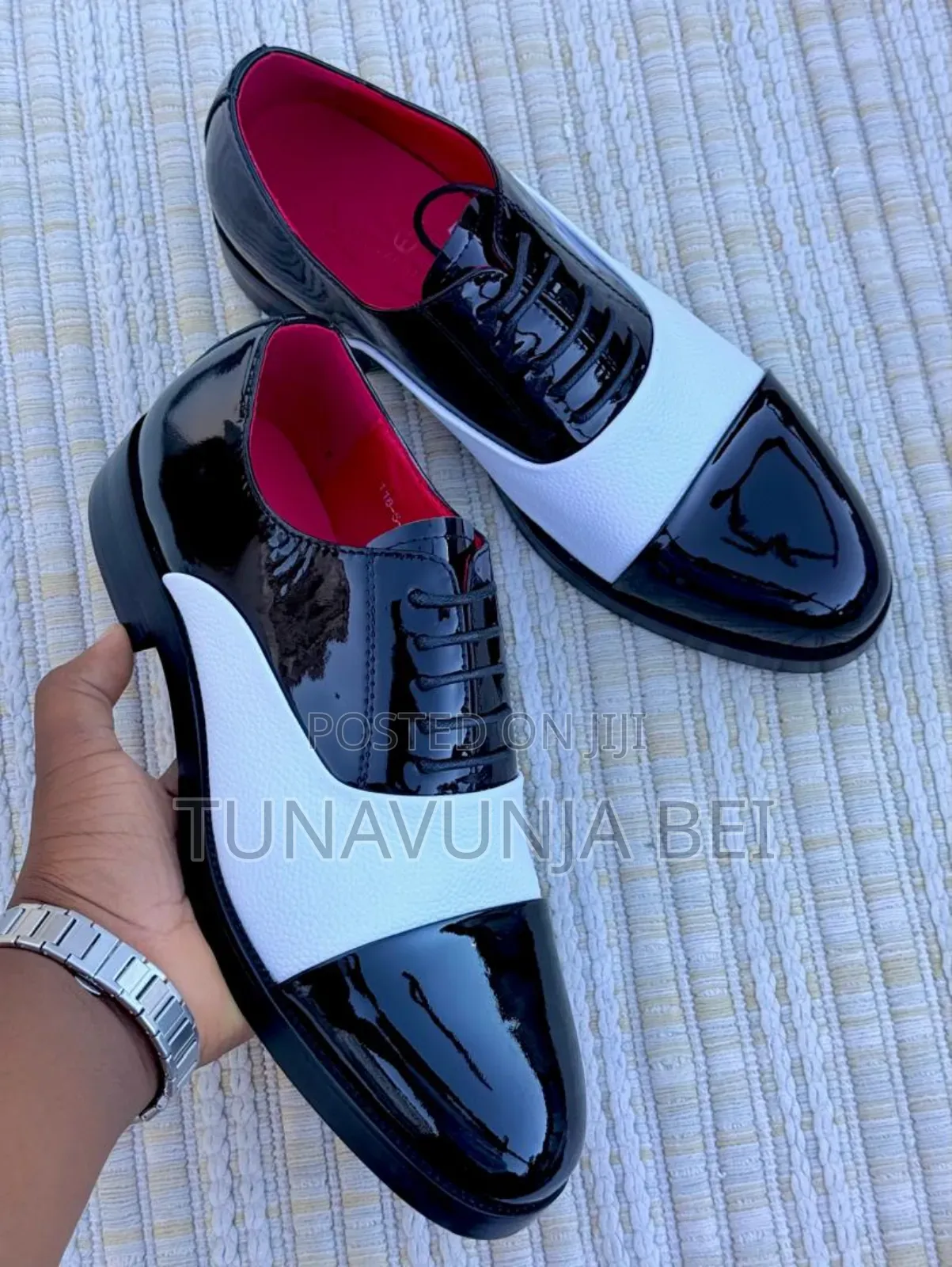 J.M Weston Black and White Shoes