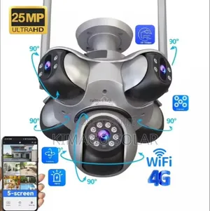 Outdoor 5 Lens Security Camera 25mp PTZ Wifi Two Way Audio