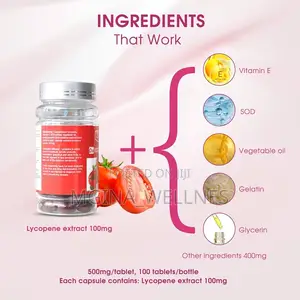 Lycopene Soft Capsule, 100mg Tomato Supplement Extract, Organic