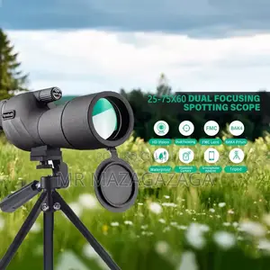 25–75×60 Dual Focusing Spotting Scope With Stand