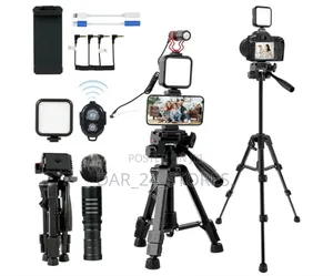 Tripod Stand With Light and Mic