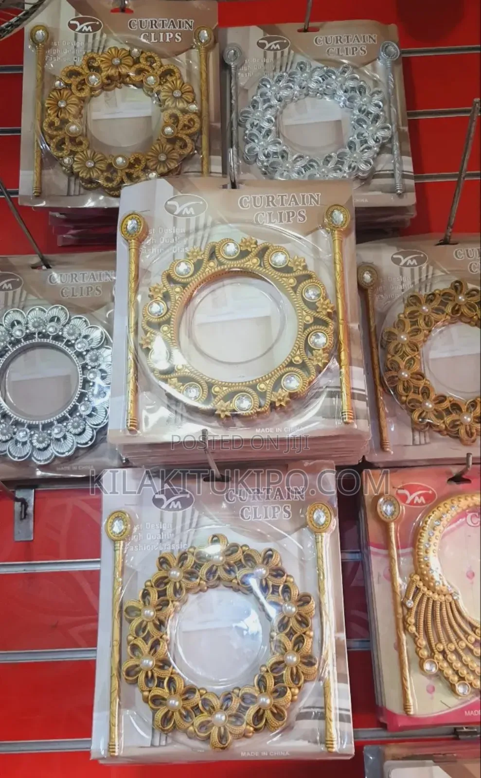 Ym-Curtain Clips Gold Silver Available