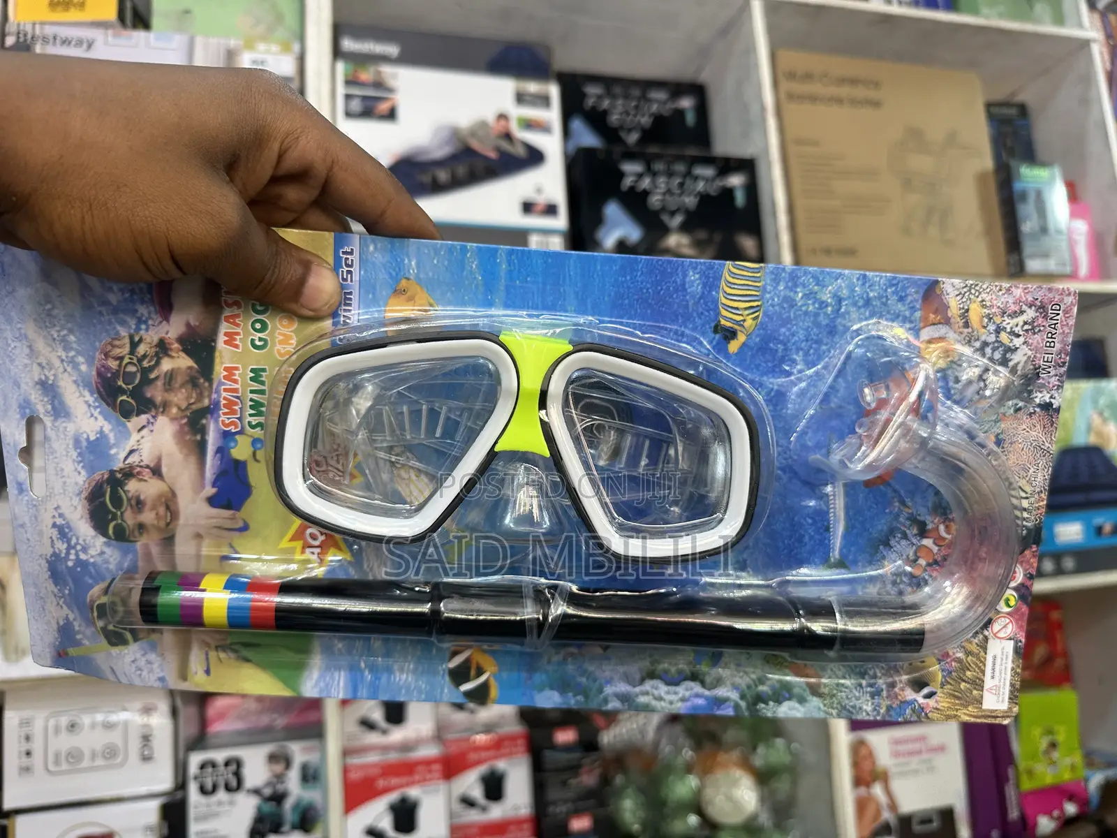 Kids Diving Goggle Mask Breathing Tube Shockproof Anti-Fog Durable