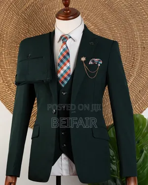 Deep Green Single Button Suitq