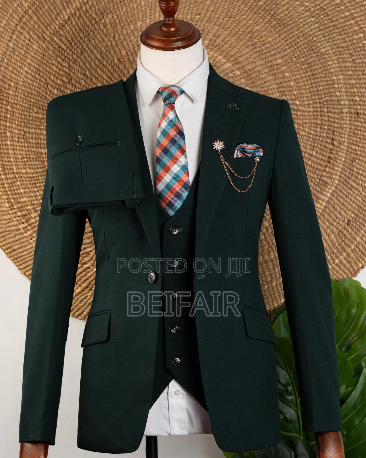 Deep Green Single Button Suitq