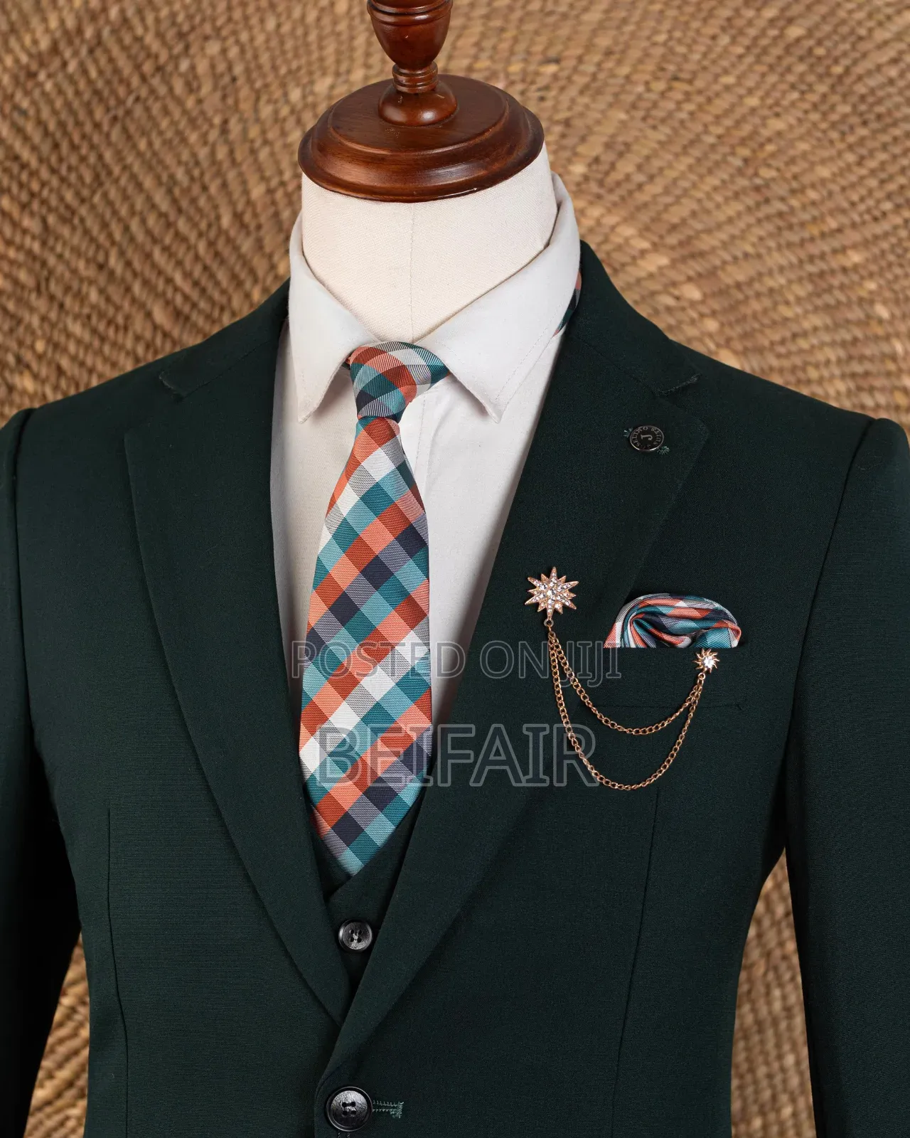 Deep Green Single Button Suitq