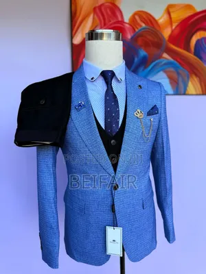 Light Blue Jacket and Black Tro Suit