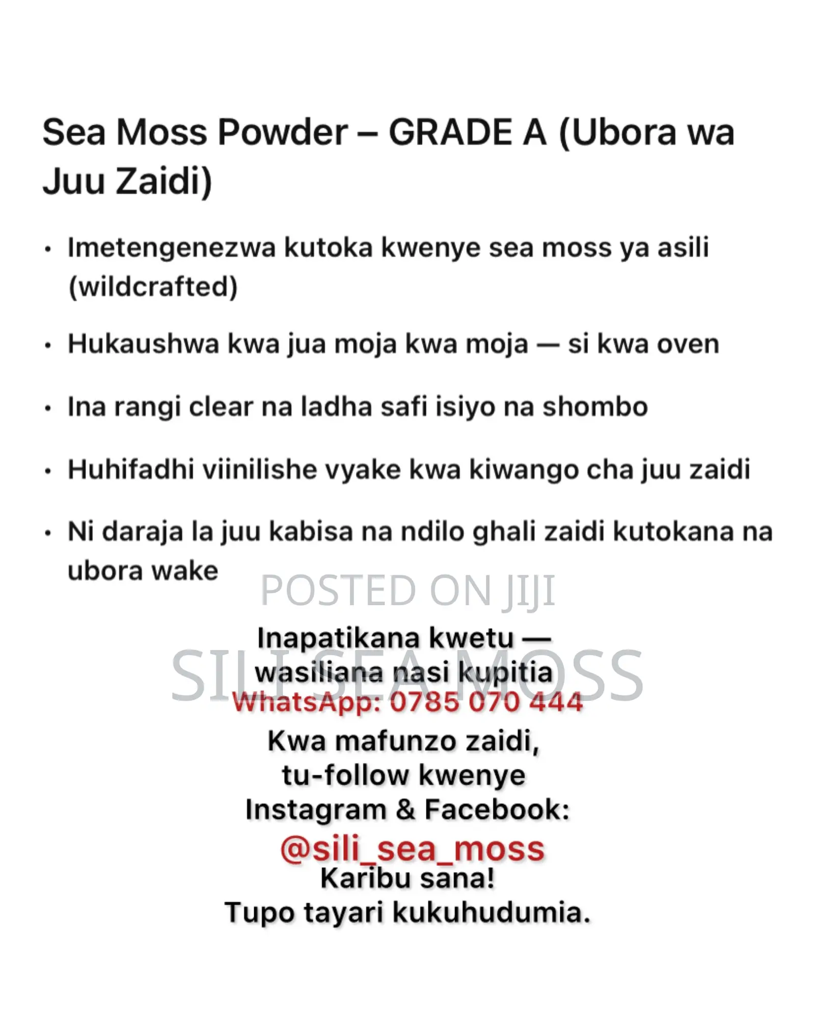 Sea Moss Powder Grad A