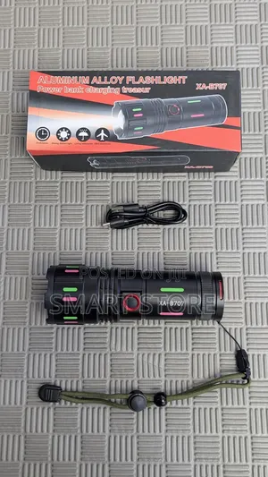 Aluminum Alloy Flashlight Power Bank – Model Xa-B707