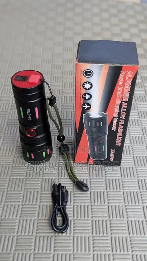 Aluminum Alloy Flashlight Power Bank – Model Xa-B707