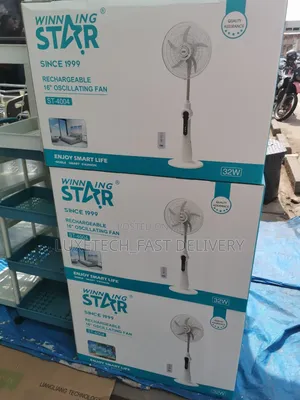 Winning Star St-4004 Rechargeable Oscillating Stand Fan Remote Control