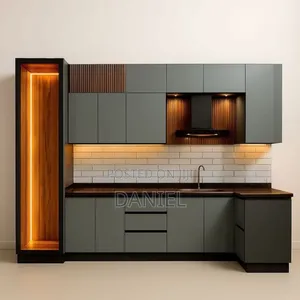 Kitchen Cabinets Installation Classic Green Color