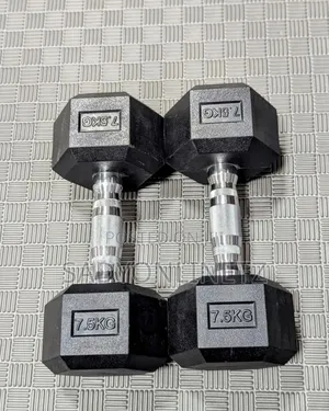 Hexagon Rubber Dumbbell 7.5kg