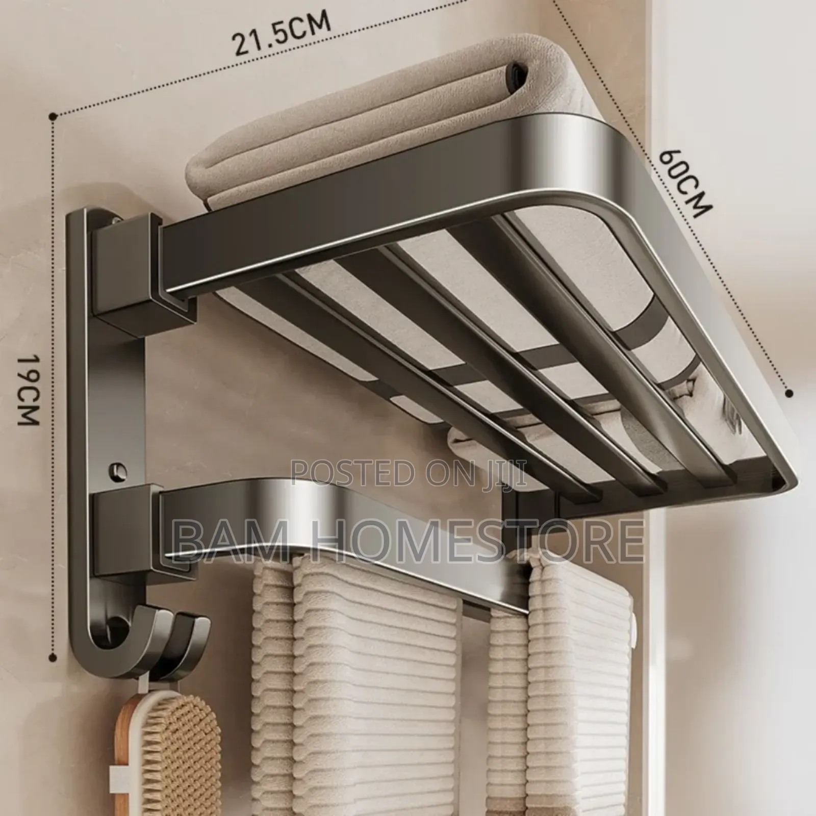 Modern Folding Bathroom Towel Rack (50cm)