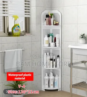 5-Tier Waterproof Corner Shelf Unit (120x21cm)