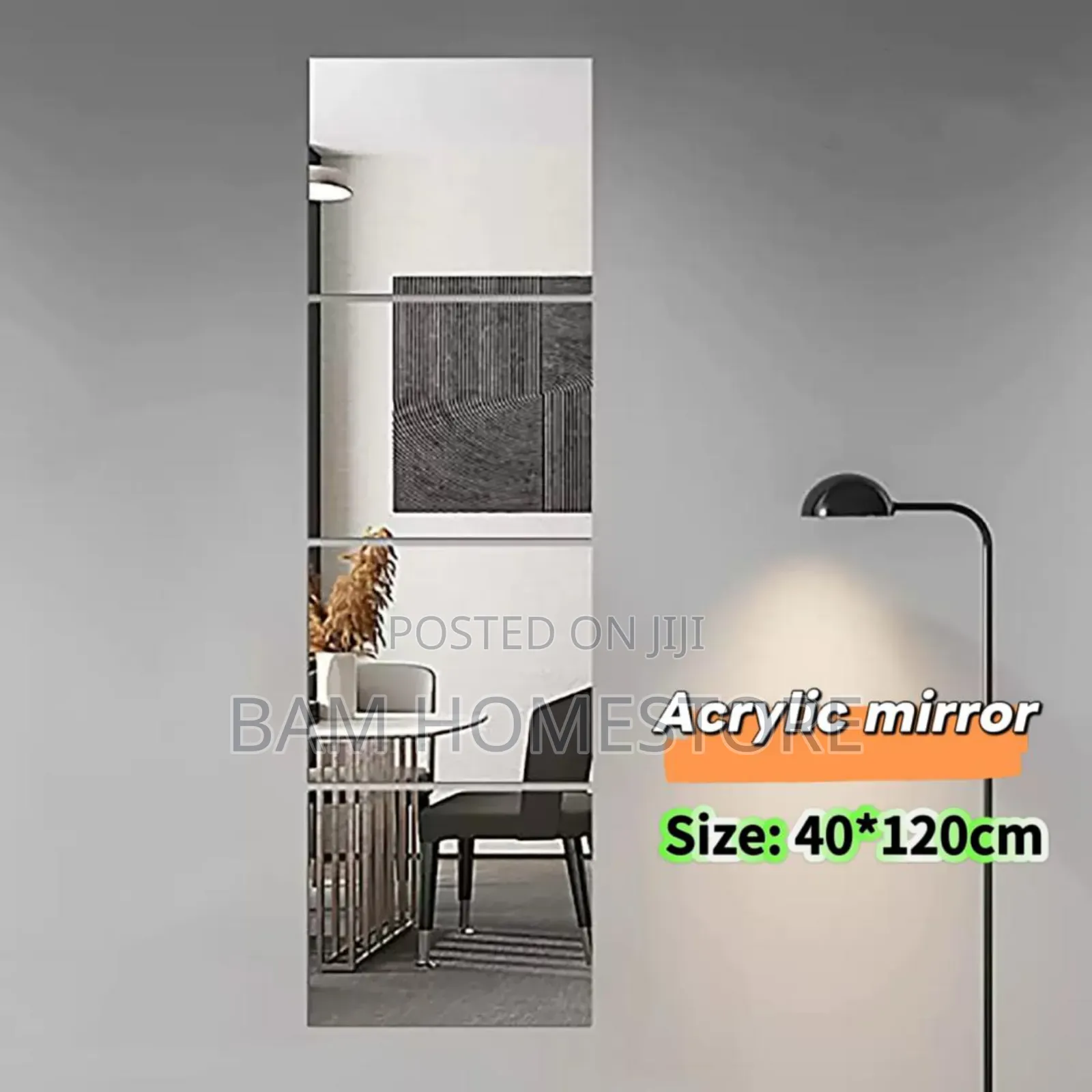 Modern Acrylic Wall Mirror Panel (40x120cm)