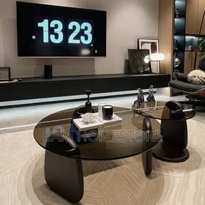 Modern Glass Coffee Side Table Set (Model Ym-137)