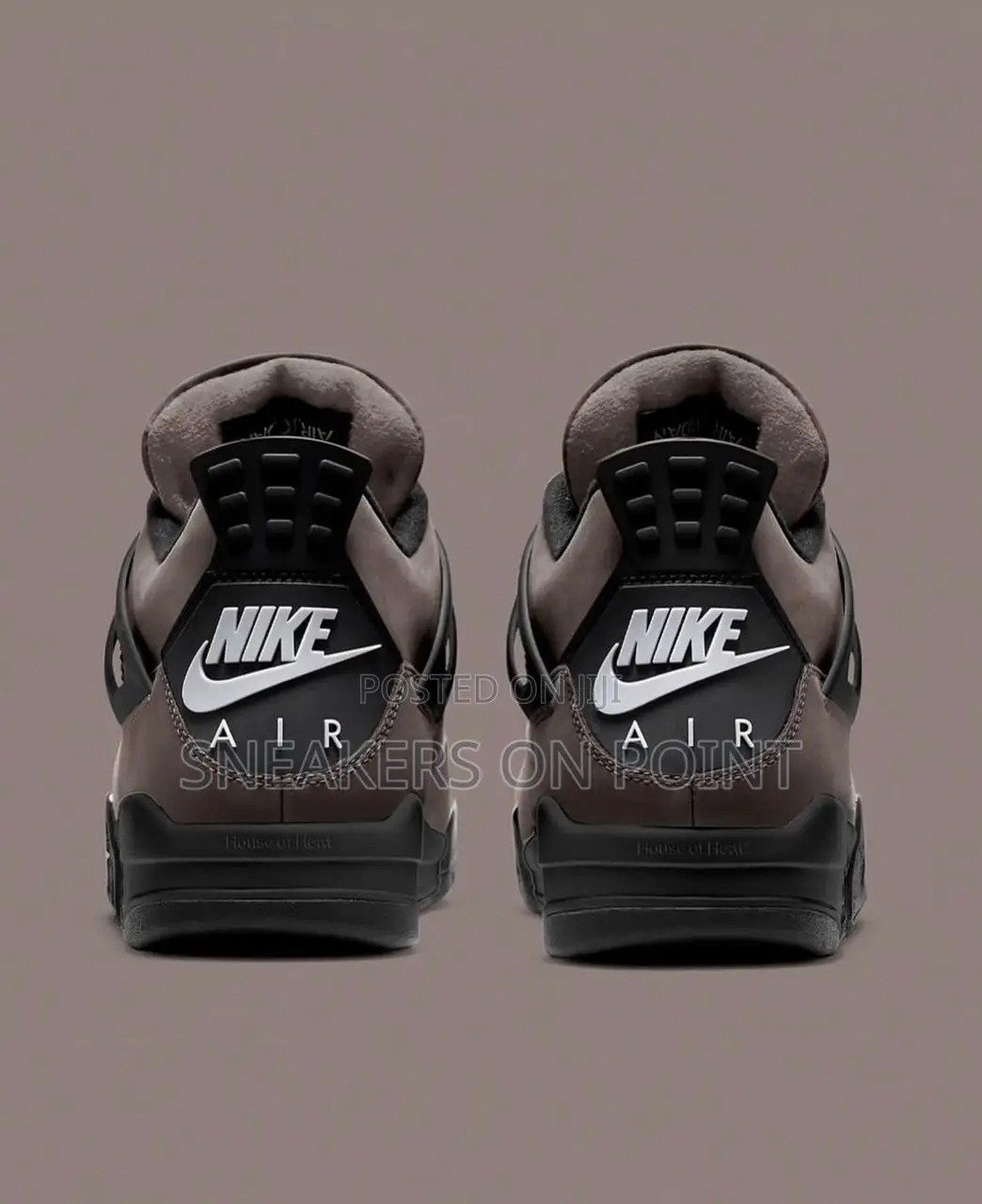 Nike Air Jordan 4 Retro Sneakers in the “Cave Stone and Black “