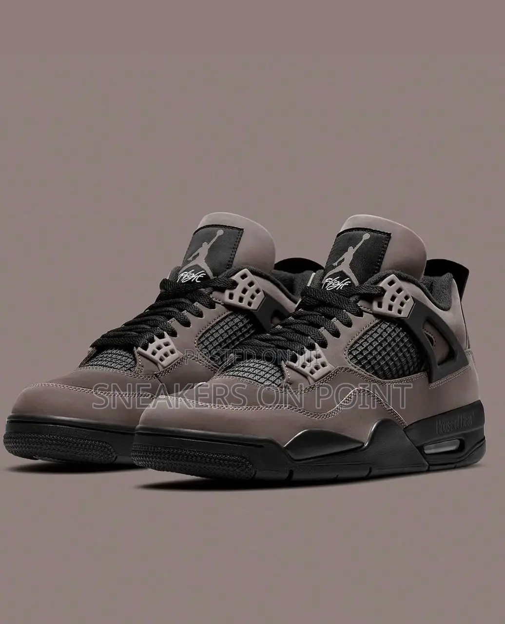 Nike Air Jordan 4 Retro Sneakers in the “Cave Stone and Black “