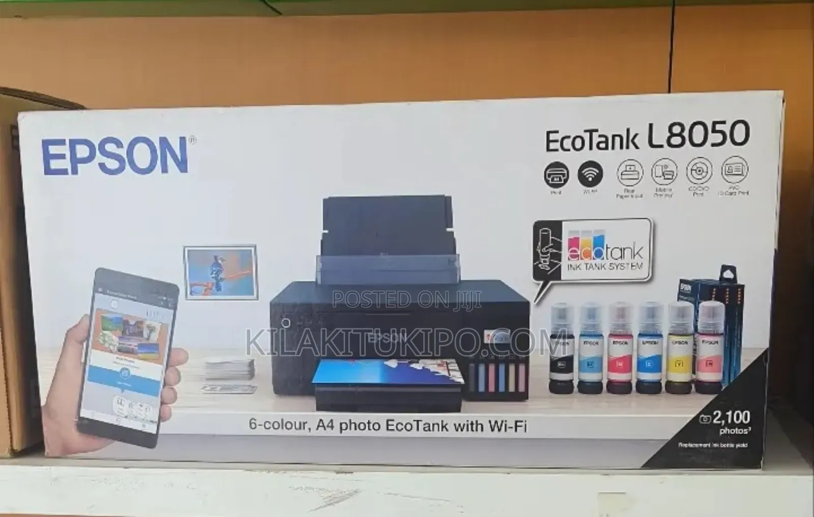 L8050 Ecotank Epson Ink Jet Wifi,Copy,Photo,Scan A4 Printer