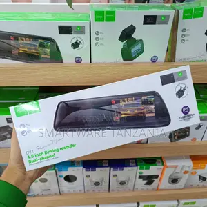 Hoco Dv4 Rearview Mirror Dash Cam 4.5 Inch Dual Channel 1080p