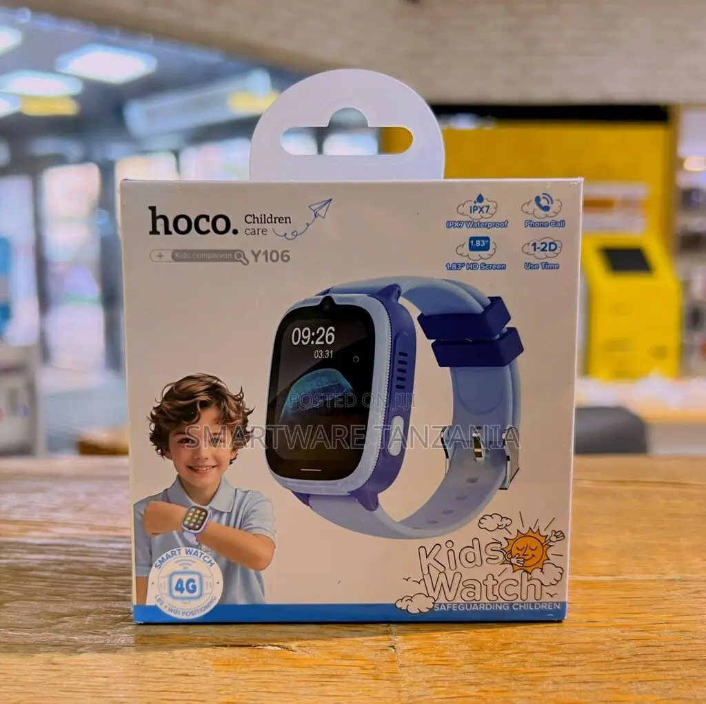 Hoco Y106 Kids Smart Watch 4g Video Call Gps Tracker Blue Boys