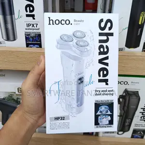 Hoco Hp32 Electric Shaver Wet Dry 3d Floating Blade Rotary White
